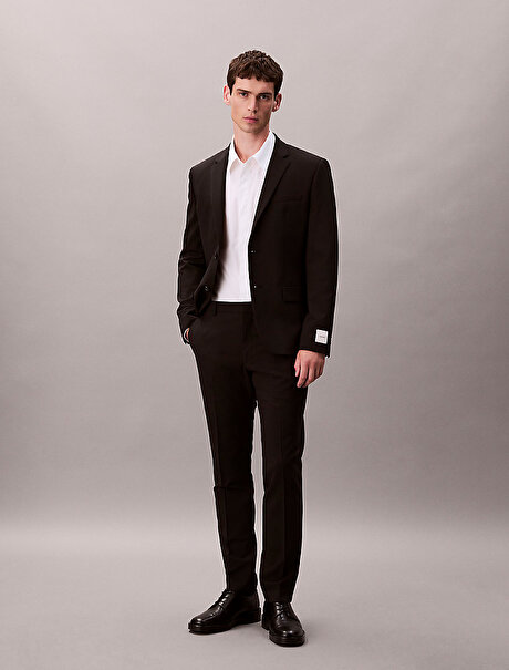 Erkek Italian Wool Blend Blazer