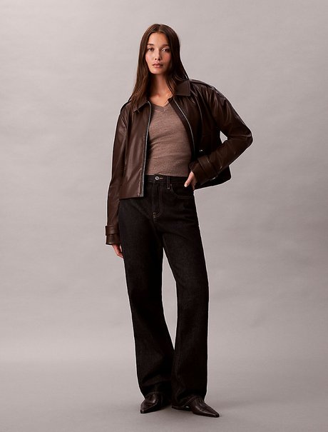 Kadın Leather Moto Ceket