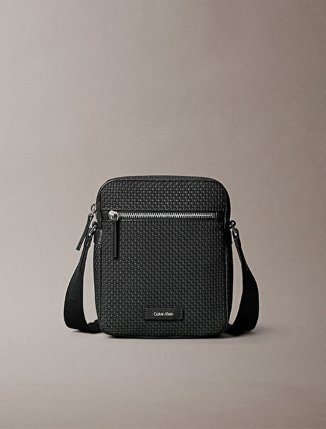 Erkek Embossed Woven Reporter Çanta