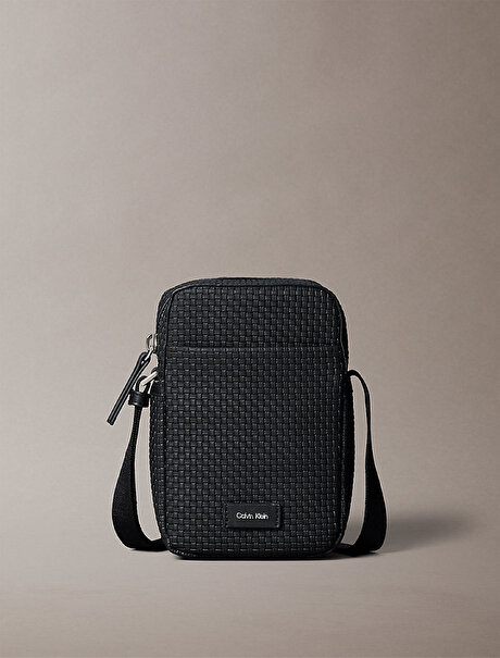 Erkek Embossed Woven Reporter Çanta