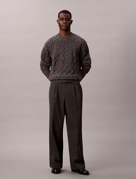 Erkek Lambswool Blend Kazak