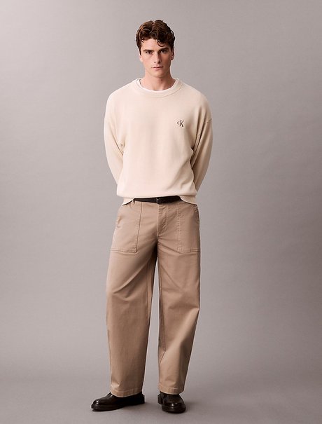 Erkek Easy Cotton Crewneck Kazak