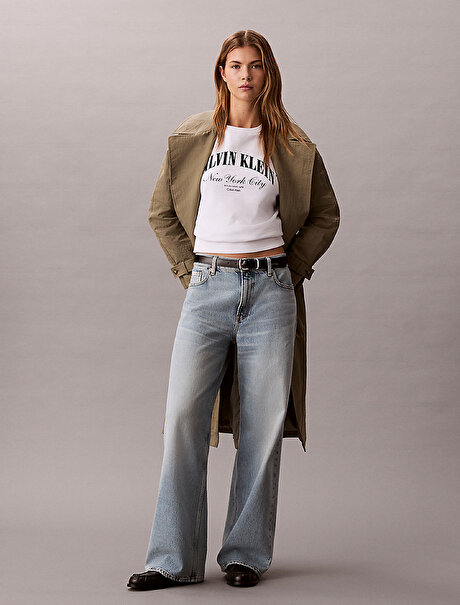 Kadın 90s Straight Basset Jean Pantolon