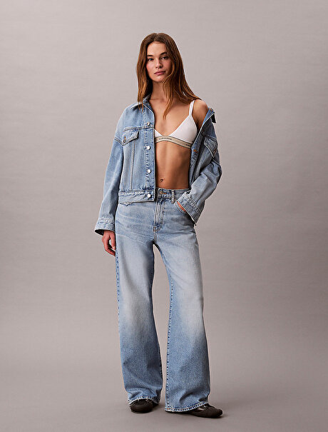 Kadın The Wide Leg Tinted Jean Pantolon