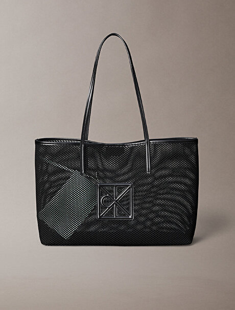 Kadın Emblem Mesh Tote Çanta