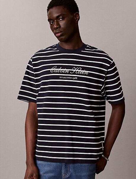 Erkek Stripe Casual T-shirt