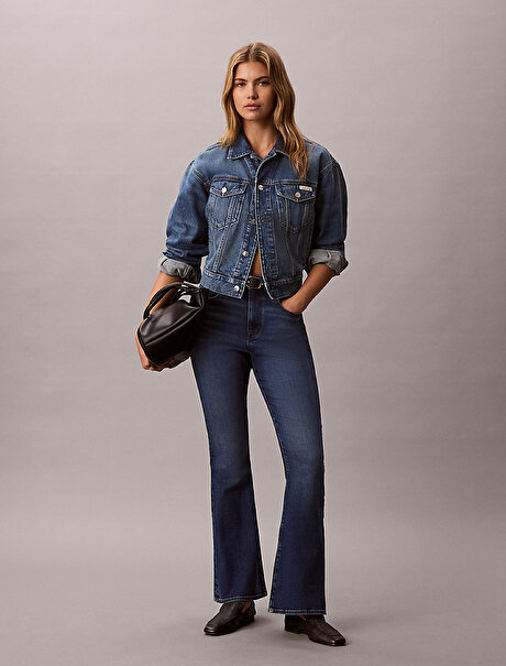 Kadın High Rise Flare Jean Pantolon