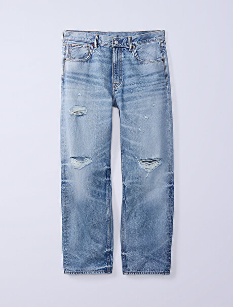 Erkek 90S Straight Jean Pantolon