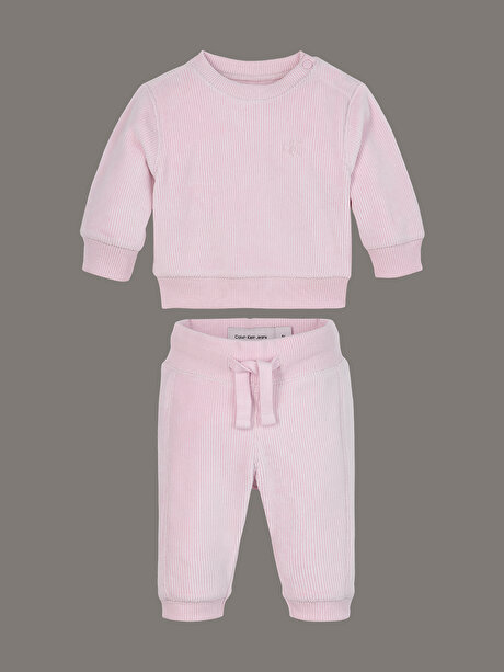 Bebek Rib Velvet Fleece Eşofman Takım
