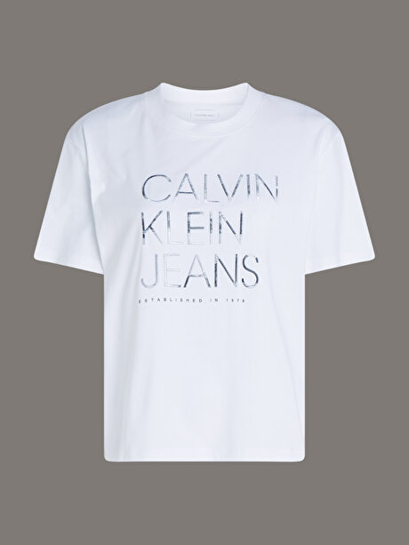 Kadın Embroidered Instıtut T-shirt