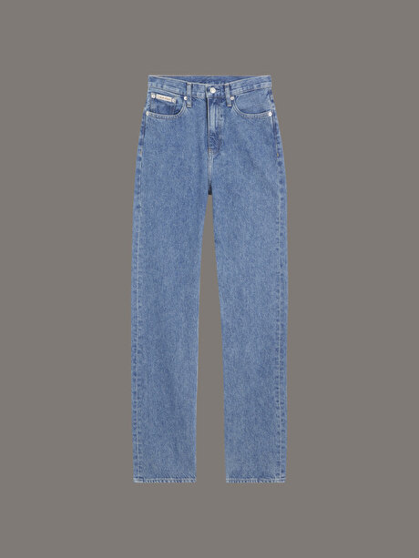 Kadın High Rise Straight Jean Pantolon