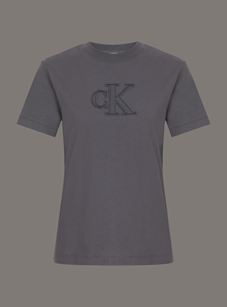 Kadın CK Applique Regular T-shirt