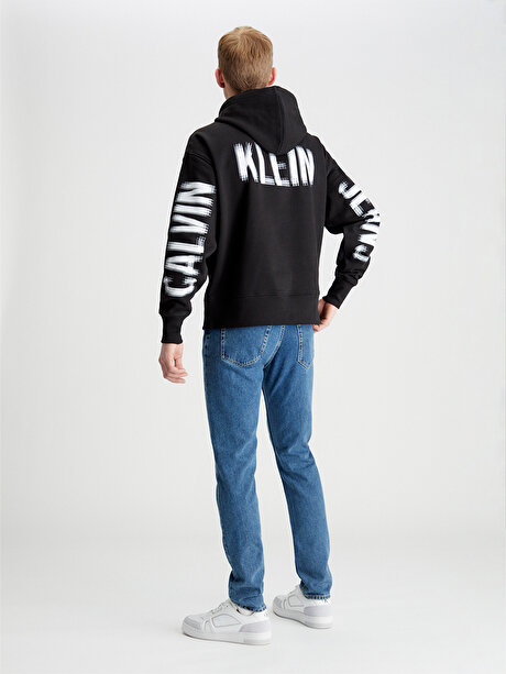 Erkek Illusion Logo Hoodie Sweatshirt