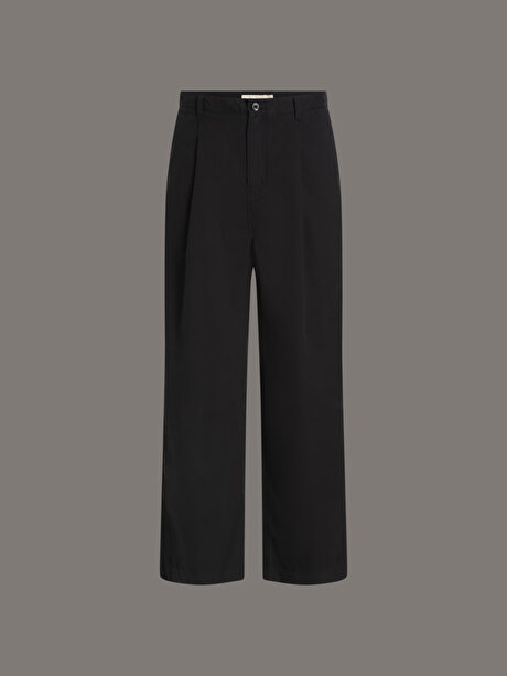 Erkek Cropped Pleated Pantolon