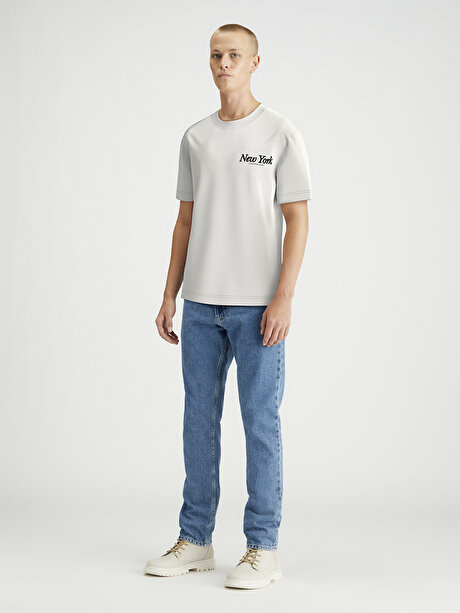 Erkek New York Script T-Shirt