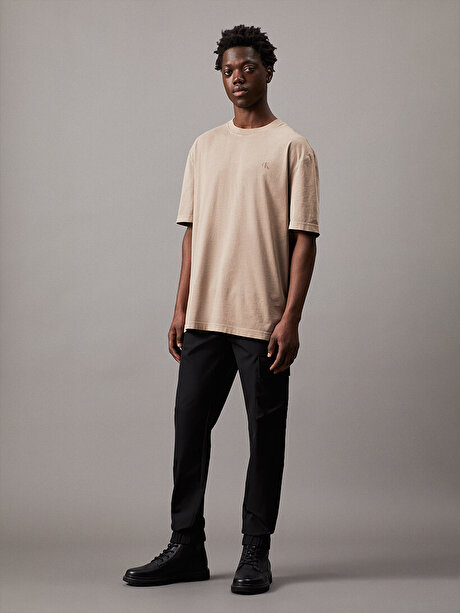 Erkek Washed Puff Print T-shirt