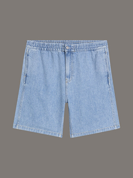 Erkek Pull On Relaxed Denim Şort
