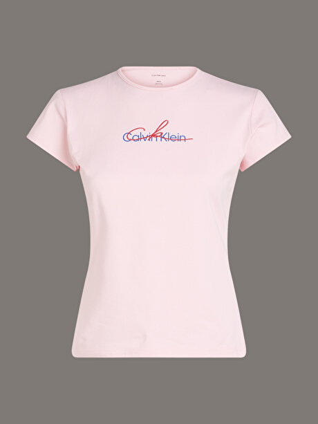 Kadın Slim Script T-shirt