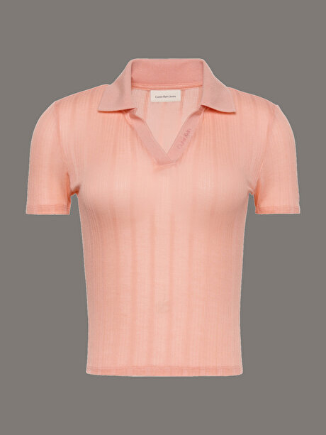 Kadın Pointelle Polo T-shirt