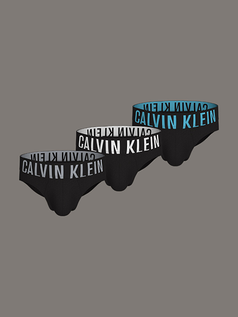 Calvin Klein Siyah Renkli Erkek 3'lü Paket Hip Slip Seti