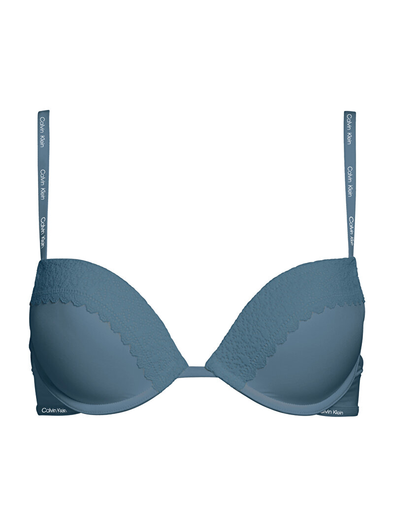 Calvin Klein Mavi Renkli Kadın Plunge Push Up Sütyen