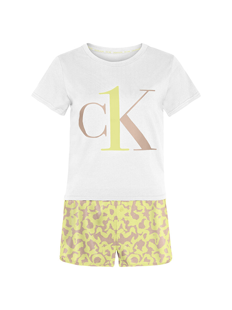 Calvin Klein Çok renkli Renkli Kadın Şortlu Pijama Takımı - Ck One