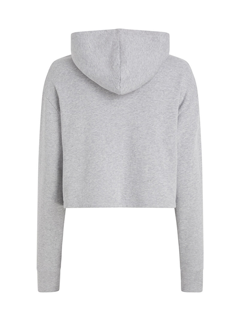 Calvin Klein Gri Renkli Kadın Fermuarlı Hoodie Sweatshirt