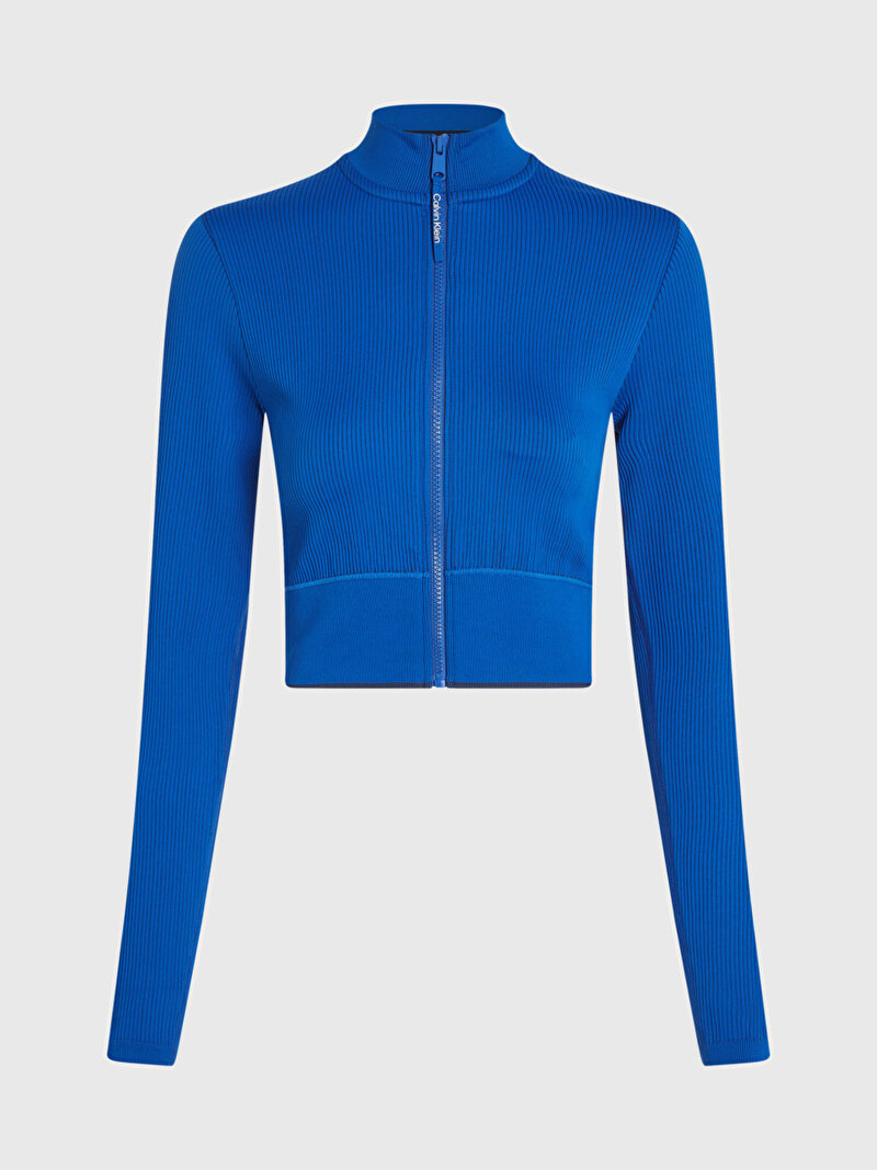 Calvin Klein Mavi Renkli Kadın Seamless Spor Ceket
