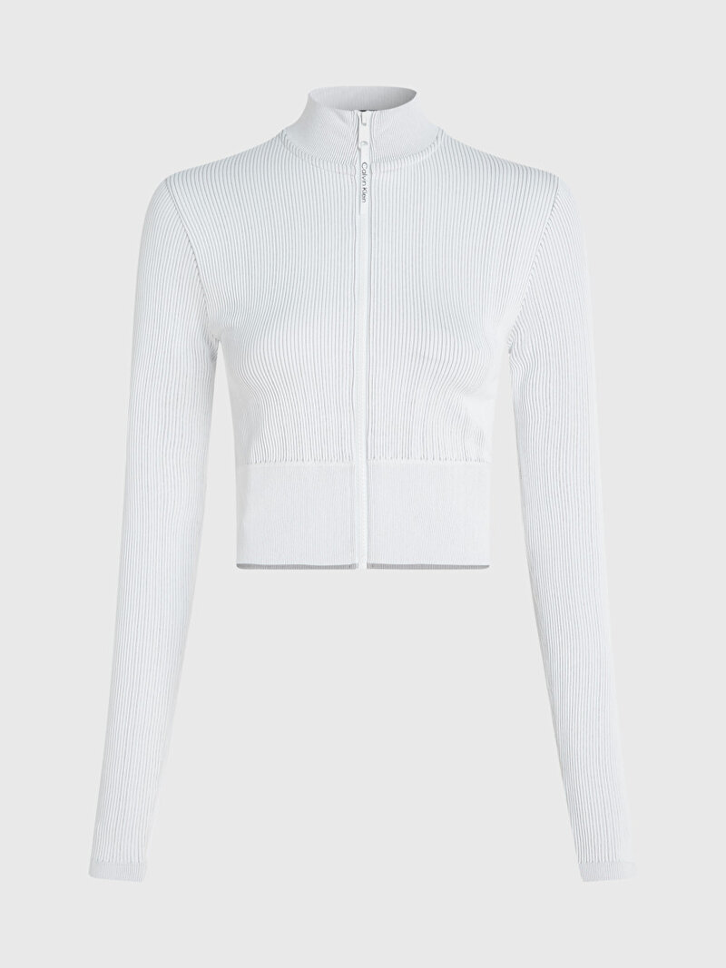 Calvin Klein Beyaz Renkli Kadın Seamless Spor Ceket
