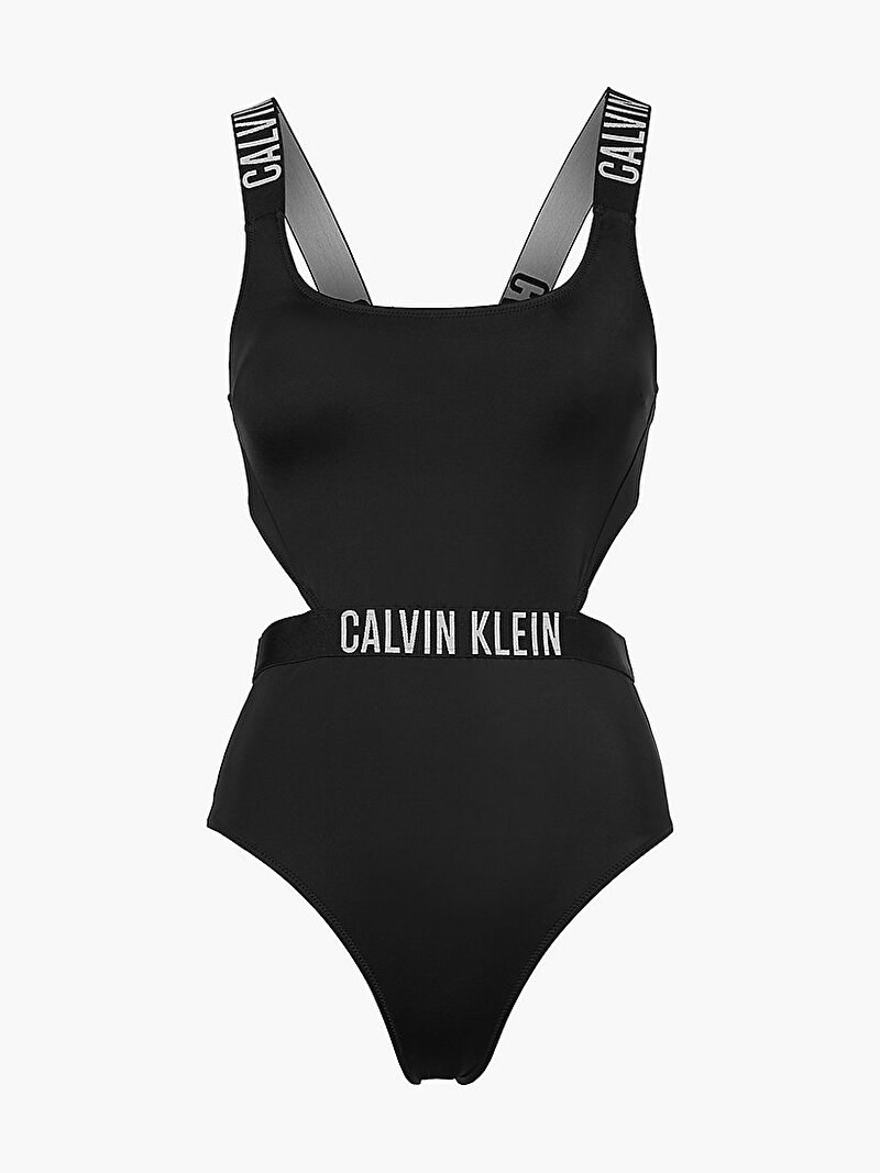 Calvin Klein Siyah Renkli Kadın Dekolte Detaylı Mayo - Intense Power