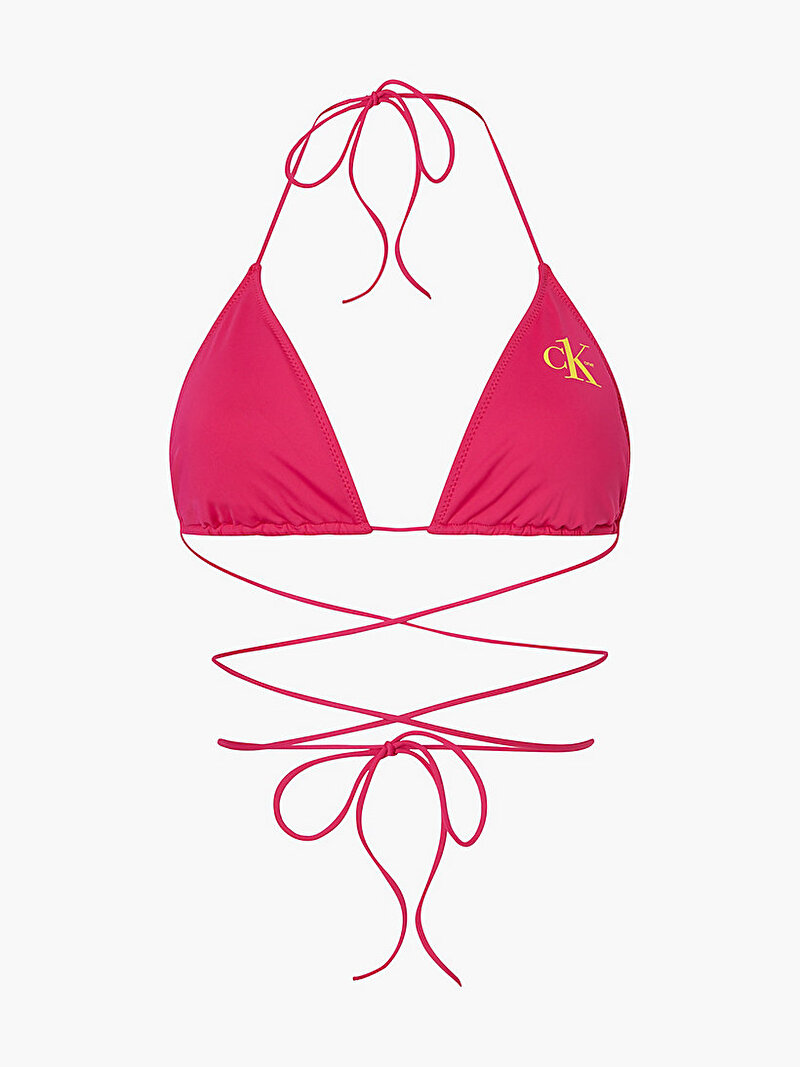 Calvin Klein Pembe Renkli Kadın Üçgen Bikini Üstü - Ck One