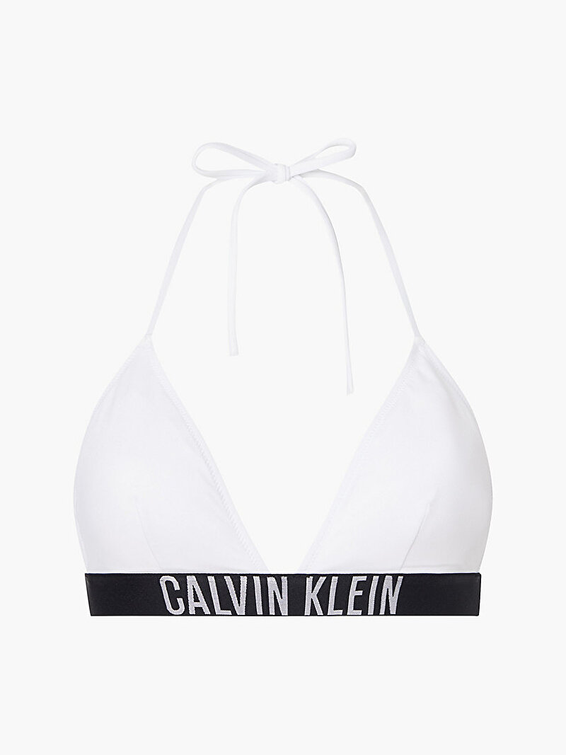 Calvin Klein Beyaz Renkli Kadın Üçgen Bikini Üstü - Intense Power