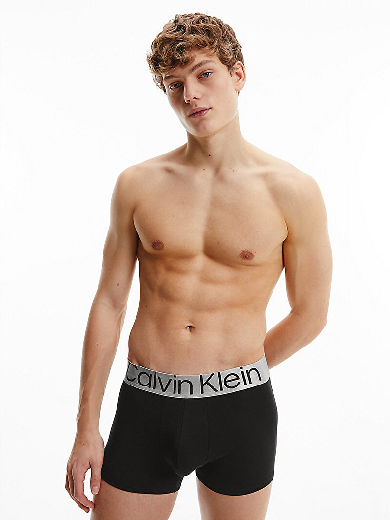 Calvin Klein Çok renkli Renkli Erkek 3’lü Trunk Boxer Seti - Steel Cotton