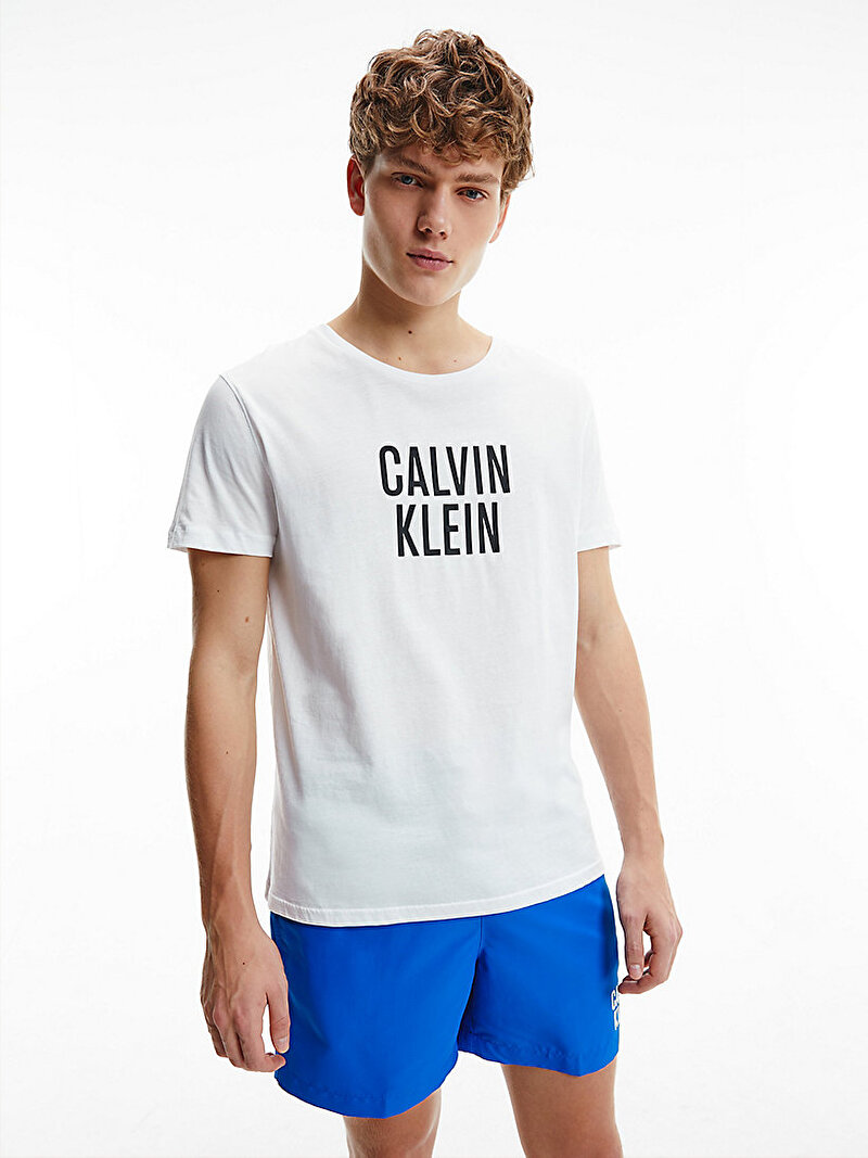 Calvin Klein Beyaz Renkli Erkek Organik Pamuklu T-Shirt - Intense Power