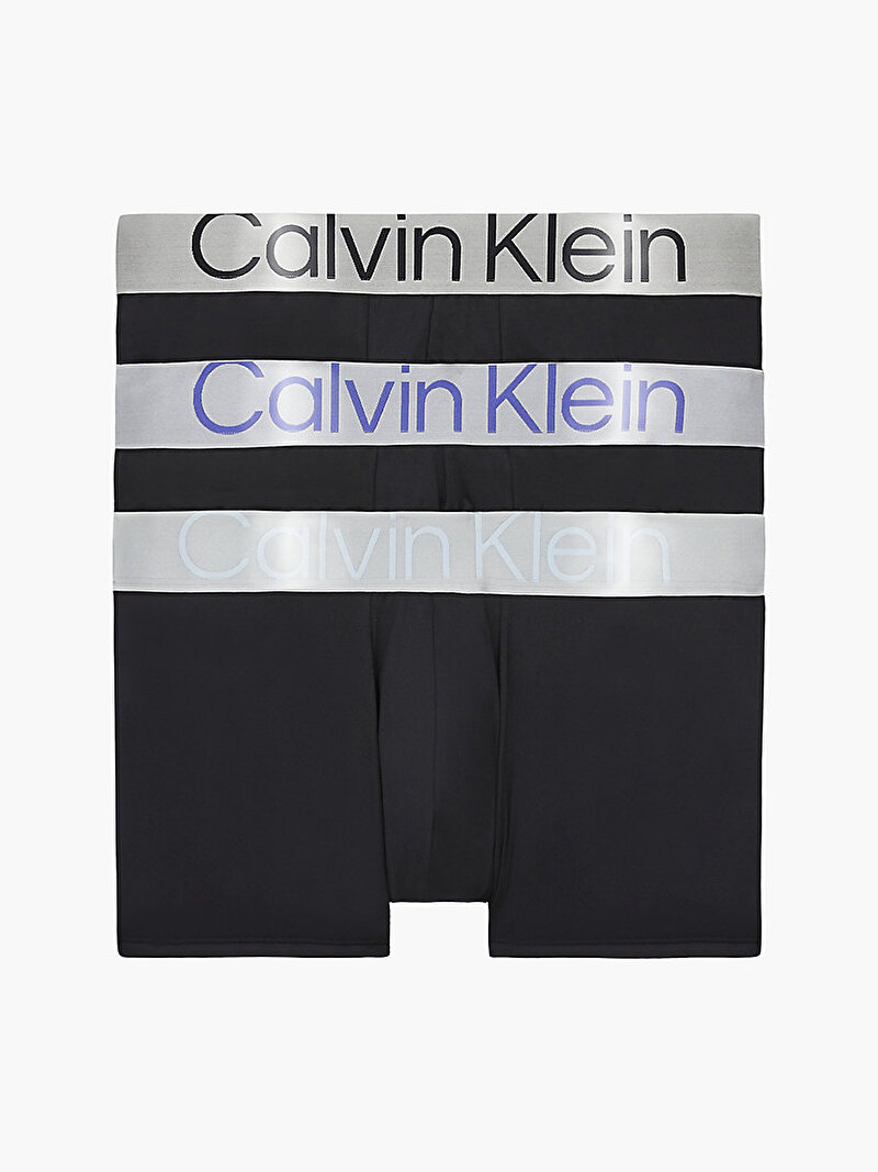 Calvin Klein Çok renkli Renkli Erkek 3’lü Trunk Boxer Seti - Steel Micro