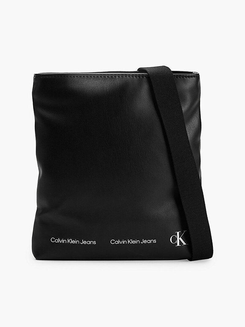 Calvin Klein Siyah Renkli Erkek Yassı Çapraz Çanta
