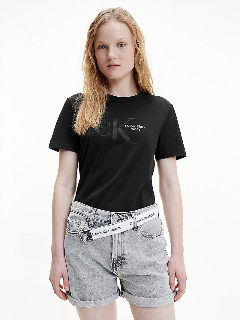 Kadın Organik Pamuklu Monogramli T-Shirt  