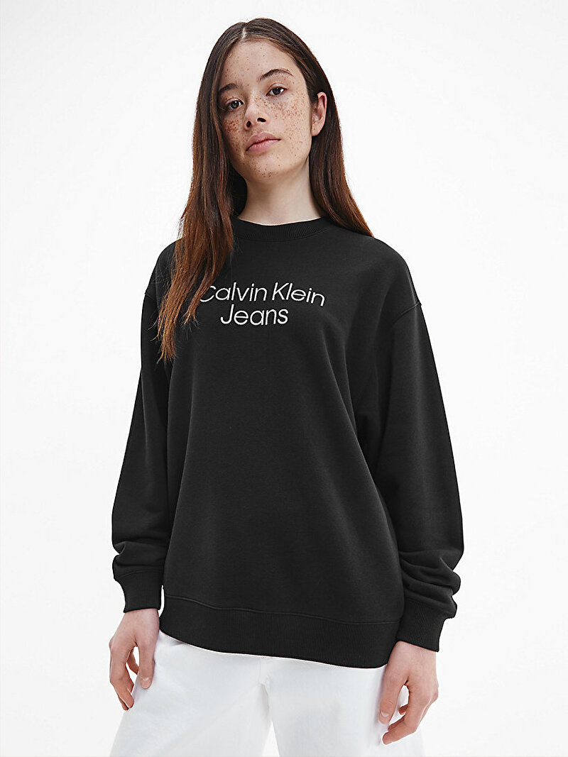 Kadın Nakişli Oversize Sweatshirt