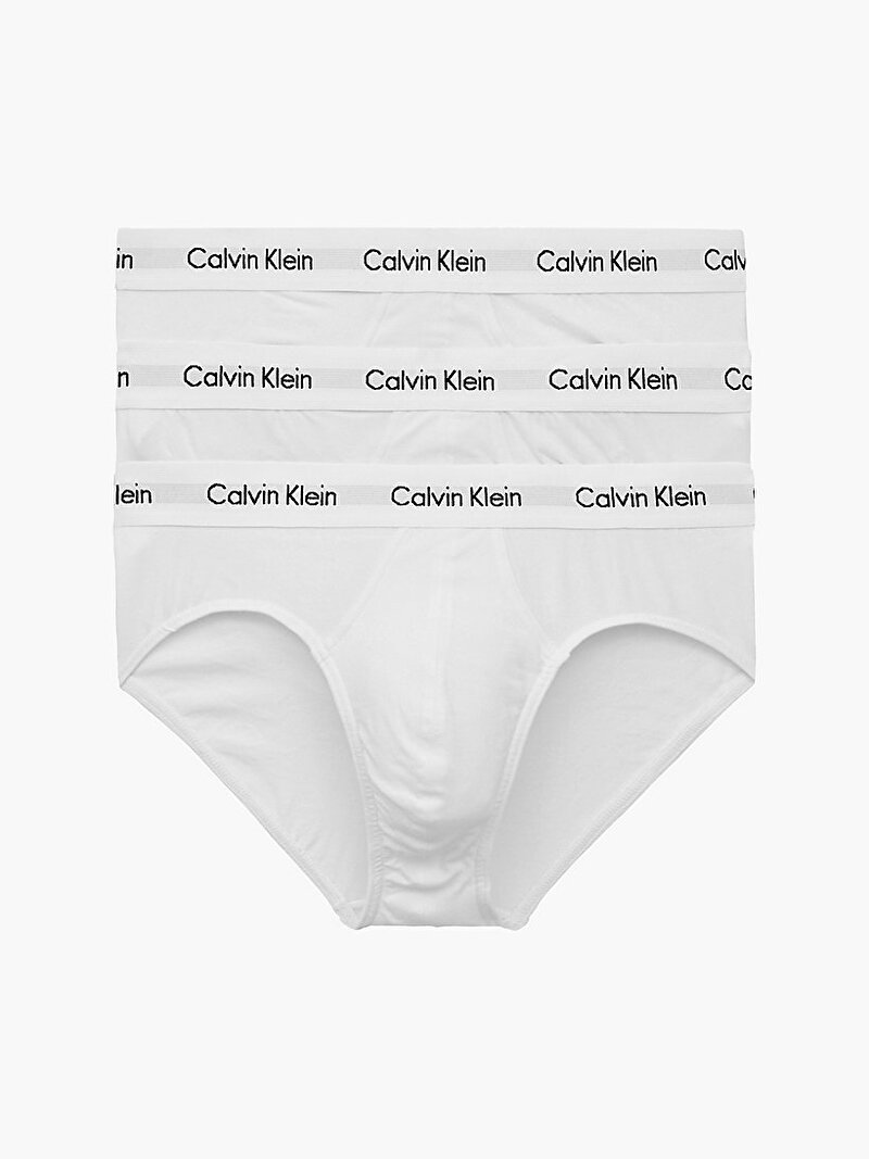 Calvin Klein Beyaz Renkli Erkek 3’Lü Külot Seti - Cotton Stretch