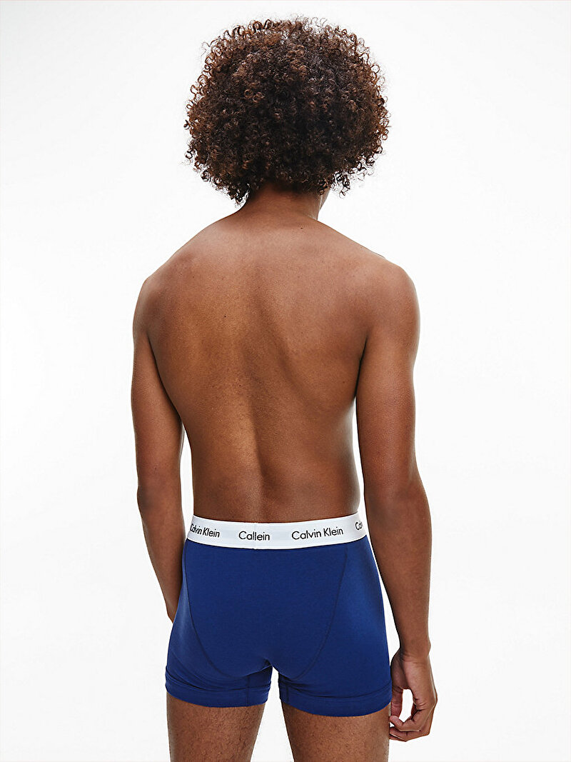 Calvin Klein Çok renkli Renkli Erkek 3’Lü Trunk Boxer Seti - Cotton Stretch