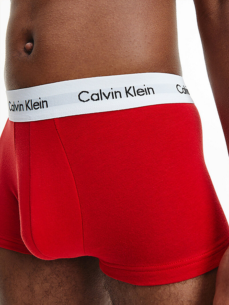 Calvin Klein Çok renkli Renkli Erkek 3’Lü Trunk Boxer Seti - Cotton Stretch