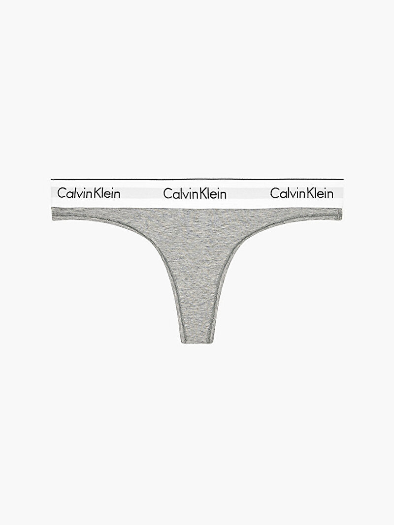 Calvin Klein Gri Renkli Kadın Tanga Külot - Modern Cotton
