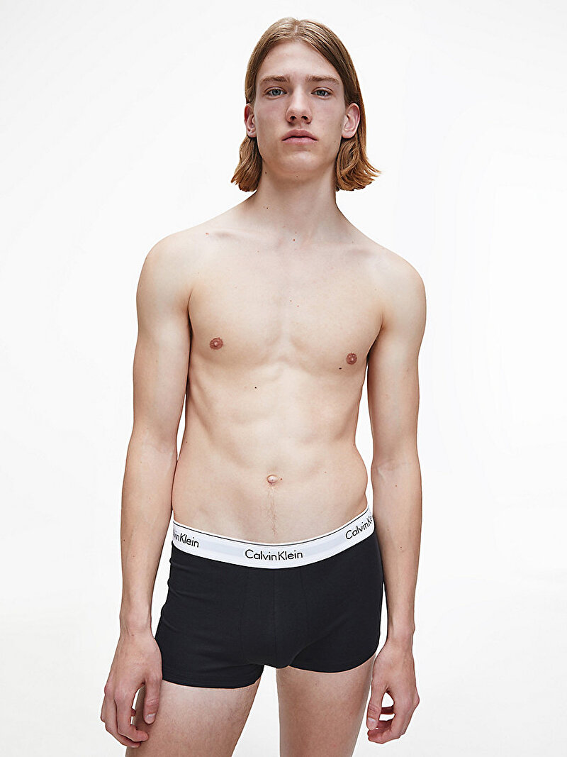 Calvin Klein Siyah Renkli Erkek 2’Li Paket Trunk Boxer - Modern Cotton