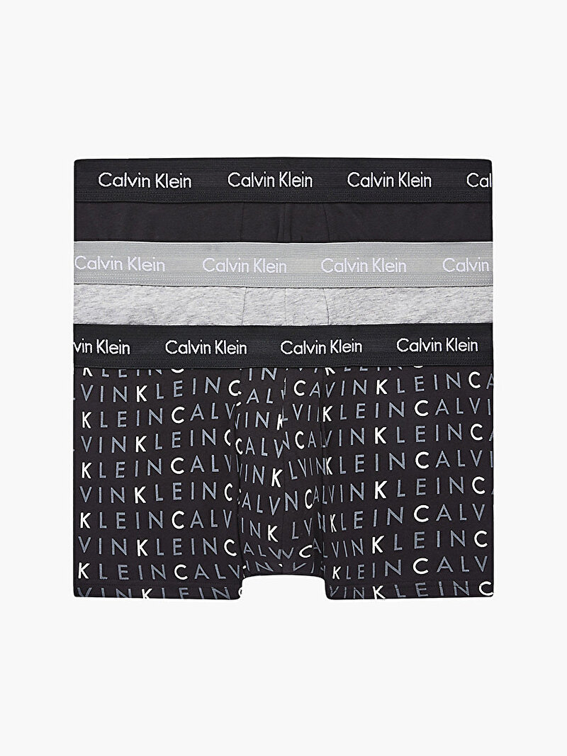 Calvin Klein Çok renkli Renkli Erkek 3’Lü Trunk Boxer Seti - Cotton Stretch