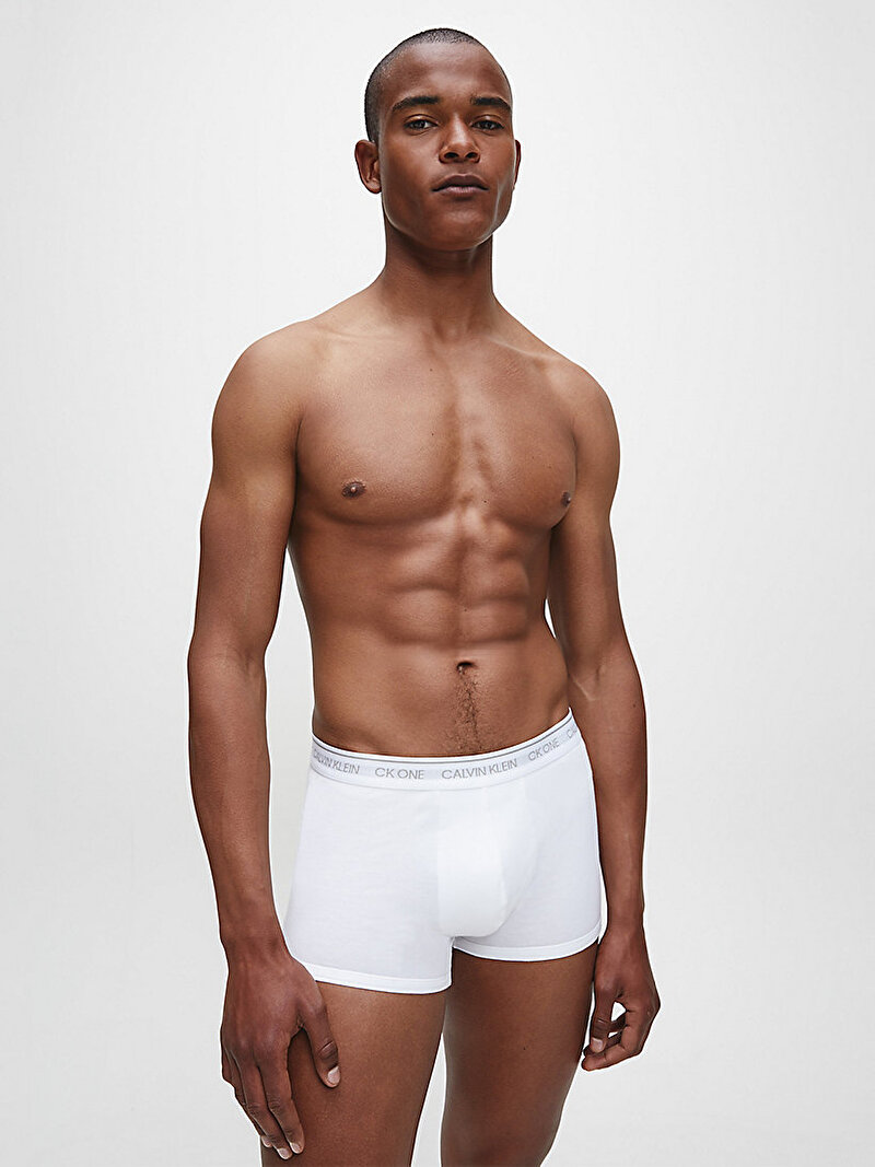 Calvin Klein Beyaz Renkli Erkek Trunk Boxer - Ck One