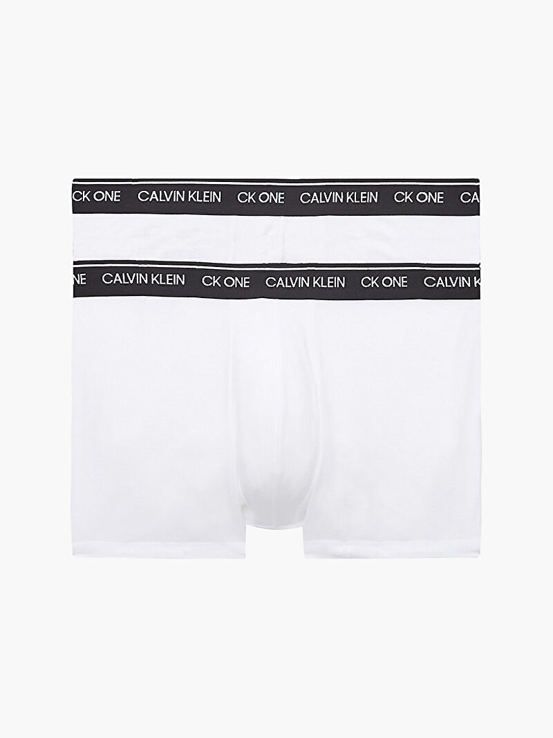 Calvin Klein Beyaz Renkli Erkek 2’Li Trunk Boxer Seti - Ck One
