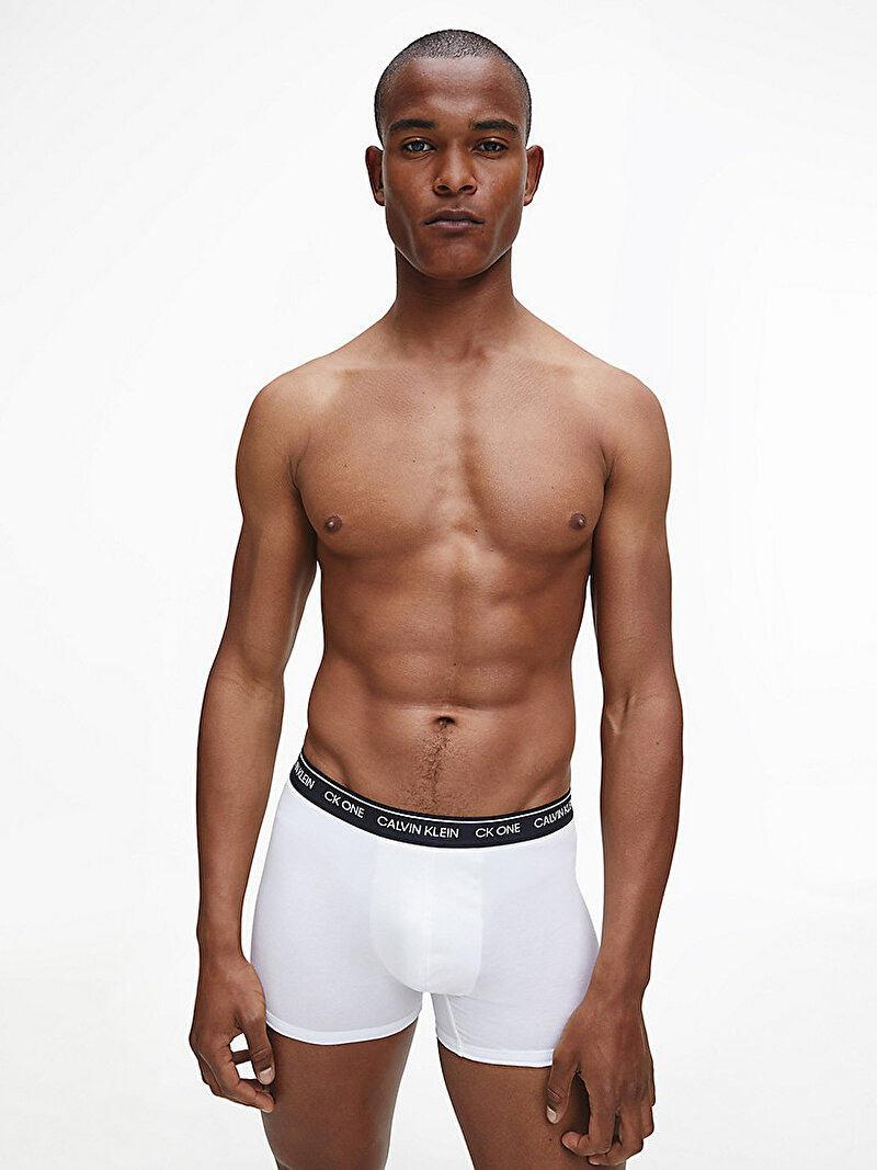 Calvin Klein Beyaz Renkli Erkek 2’Li Trunk Boxer Seti - Ck One