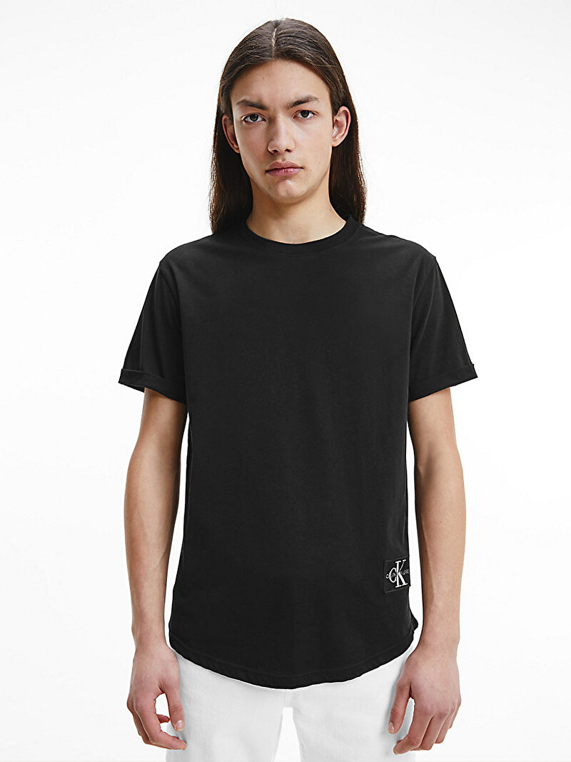 Calvin Klein Siyah Renkli Erkek Organik Pamuklu Logolu T-Shirt