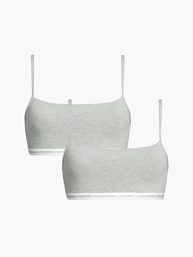 Calvin Klein Gri Renkli Kadın Askılı Bralet – İkili Paket - Ck One