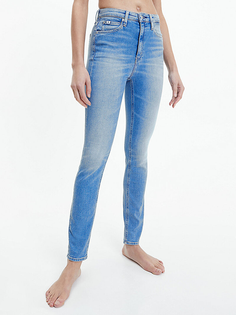 Calvin Klein Mavi Renkli Kadın Yüksek Belli Skinny Jean